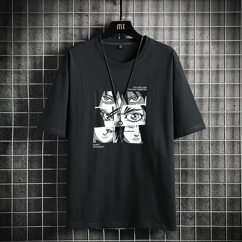 Men's clothing high street short-sleeved men's summer ins retro t-shirt men's design niche trend loose versatile clothes