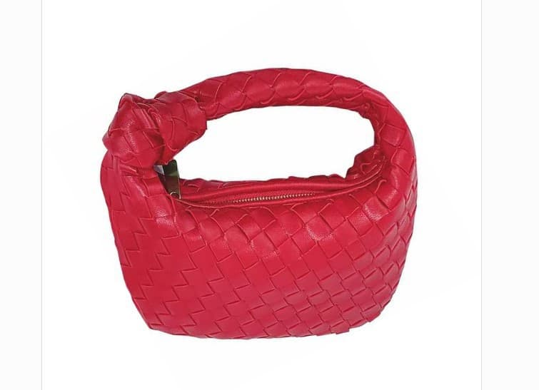 Sac à main tissé, petit pain rond en forme de nuage
