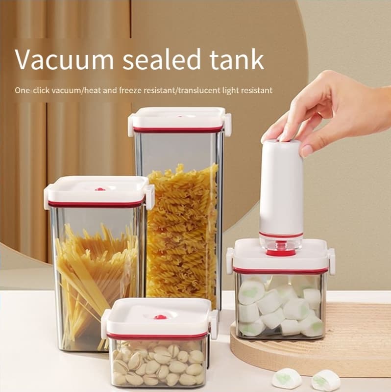 Vacuum Sealed Jar Food Grade Plastic Storage Jar Refrigerator Food Preservation Box Vacuum Storage Box Tea Jar