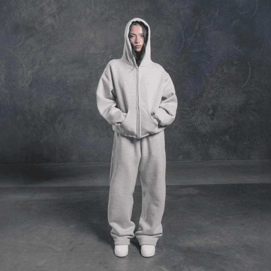Men's Clothing Spring And Autumn New Solid Color Loose Trend Personality Street Hoodie Sweatshirt Sweatpants Suit