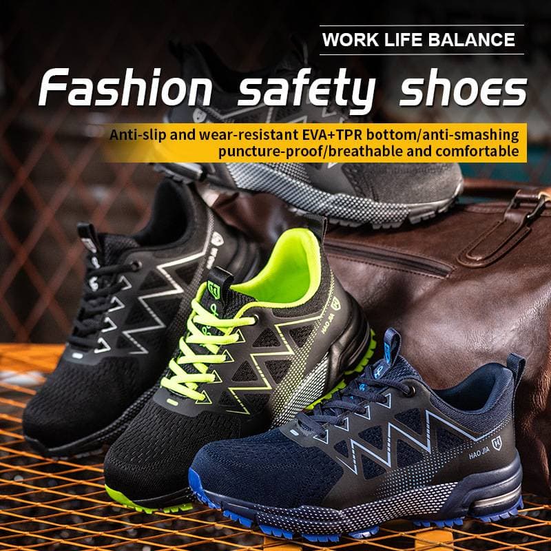 European Size Steel-toe Work Shoes: Anti-smashing, Anti-piercing, Lightweight, Breathable, Wear-resistant Safety Shoes For Men And Women
