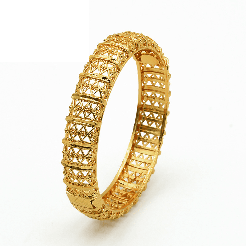 Bangles Dubai bride gold-plated alloy bracelet Ethiopian women's sand gold jewelry bracelet wholesale