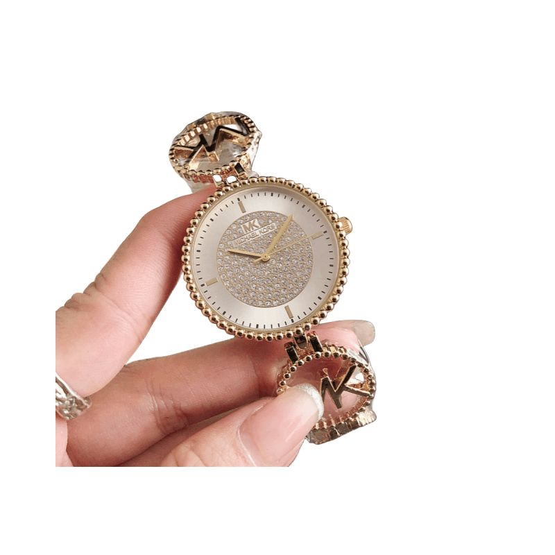 Montre-bracelet à quartz légère et luxueuse pour femme, avec disque personnalisé en alliage serti de diamants, cadeau de Saint-Valentin