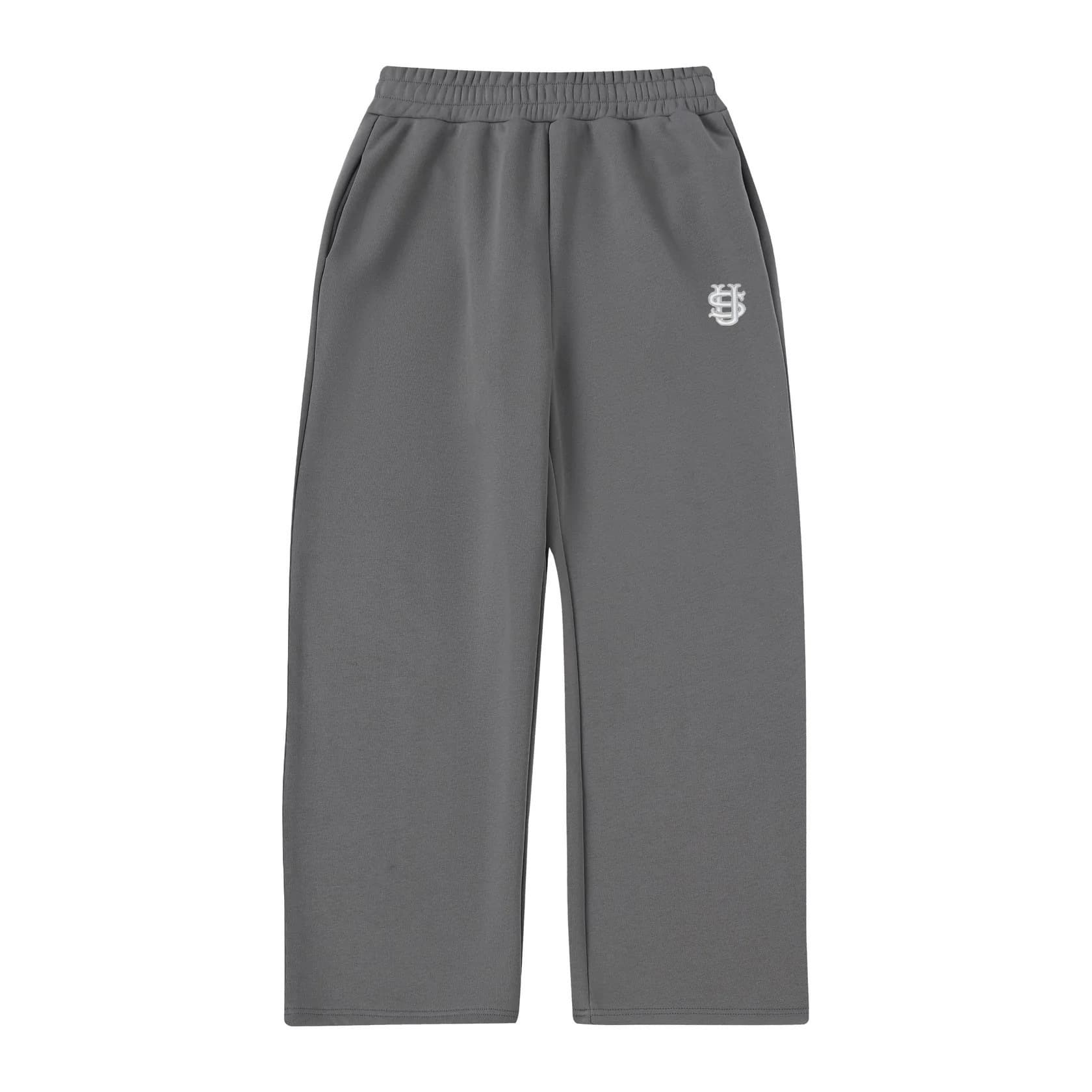 Men's Clothing Unisex Embroidered Sweatpants - Oversized Letter Print Joggers, Streetwear Wide-Leg Lounge Pants