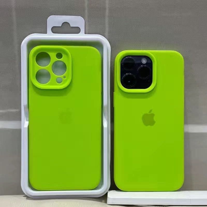 Coque en silicone solide pour iPhone 15 Pro Max, couleur liquide, avec étiquette 14 Pro, 13 Premium, 12 (pack complet)