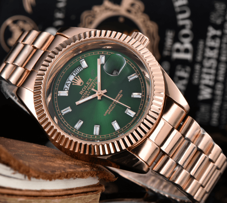 Montre de luxe pour homme, bracelet en acier, style business, double date, collection Executive.