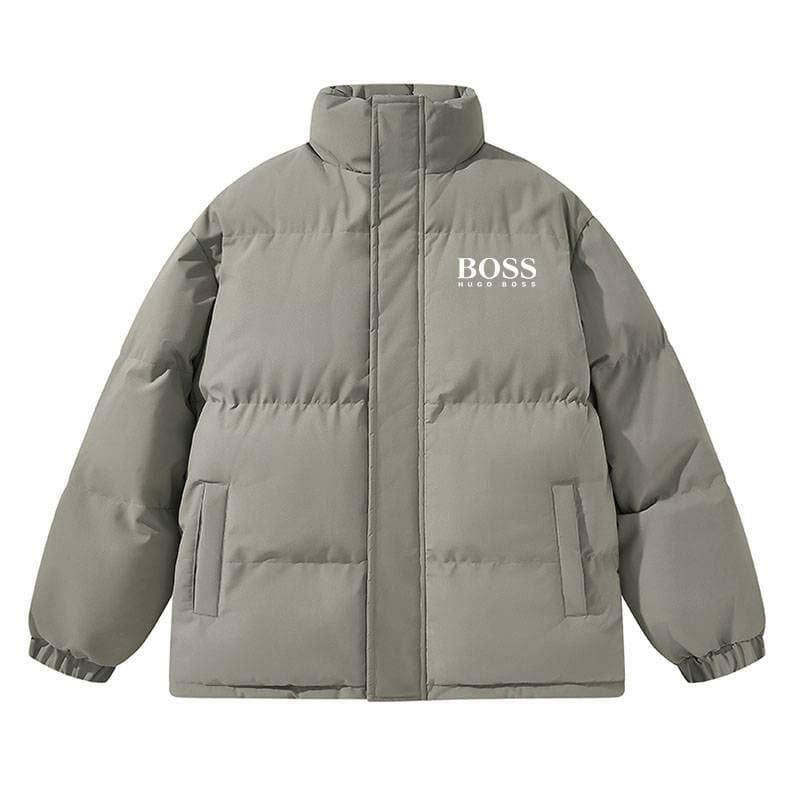 Manteau en coton simple à col montant, décontracté, tendance, marque épaisse, résistant au froid et chaud