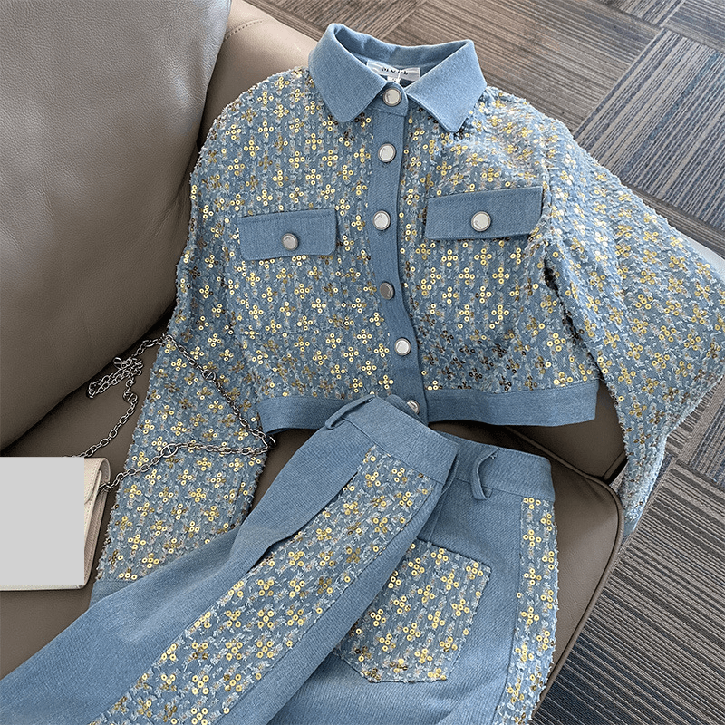 Women's Clothing Suit Pants Women Early Autumn New Casual Fashionable Wide Leg Pants Fashionable And Versatile Two Piece Suit