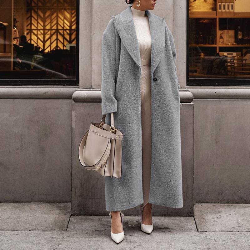 Women's clothing popular warm jacket long-sleeved lapel women's plush tops women's coats