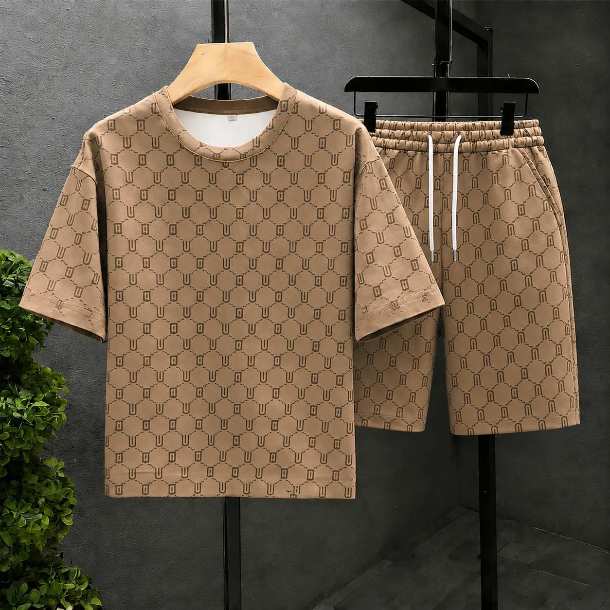 Men's Clothing Elastic Drawstring Zipper Camouflage Jogging Pants With Hoodie - Urban Street Hip-hop Unisex Two-piece Set