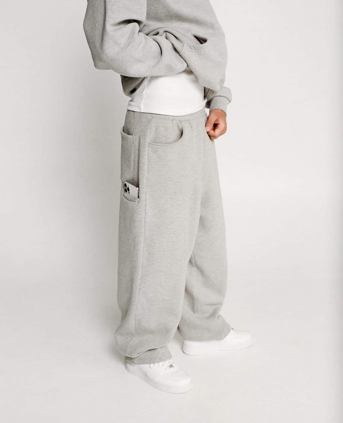 Men's Clothing Street Casual Simple Fashion Solid Color Loose Sports Sweatpants Trousers