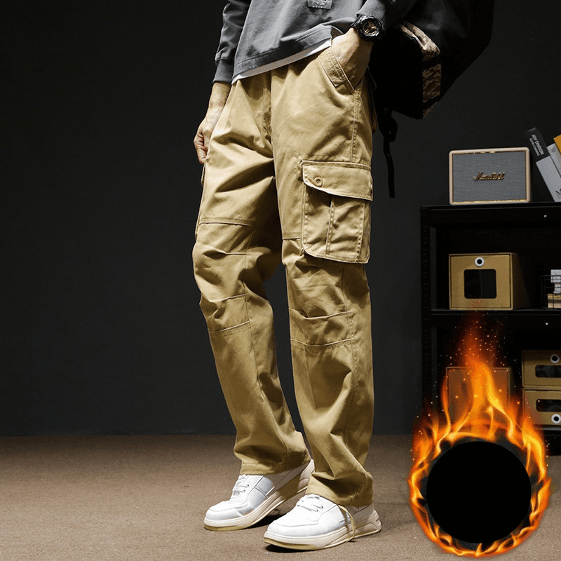 Men's Clothing Plus Size Sweatpants And Fleece Straight Leg Casual Pants