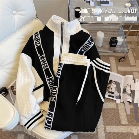 Women's Clothing casual fashion trade women's suit new large size loose foreign style sweater small sports two piece suit