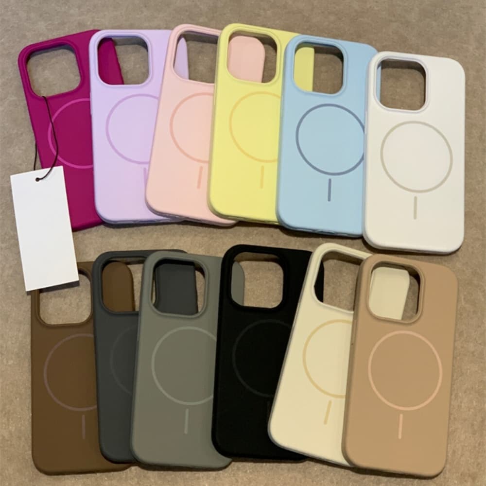 Original Liquid Silicone Candy Color Matte Case For Iphone 17Air 16 15 14 Plus 13 12 Pro Max Skin-Feel Protect