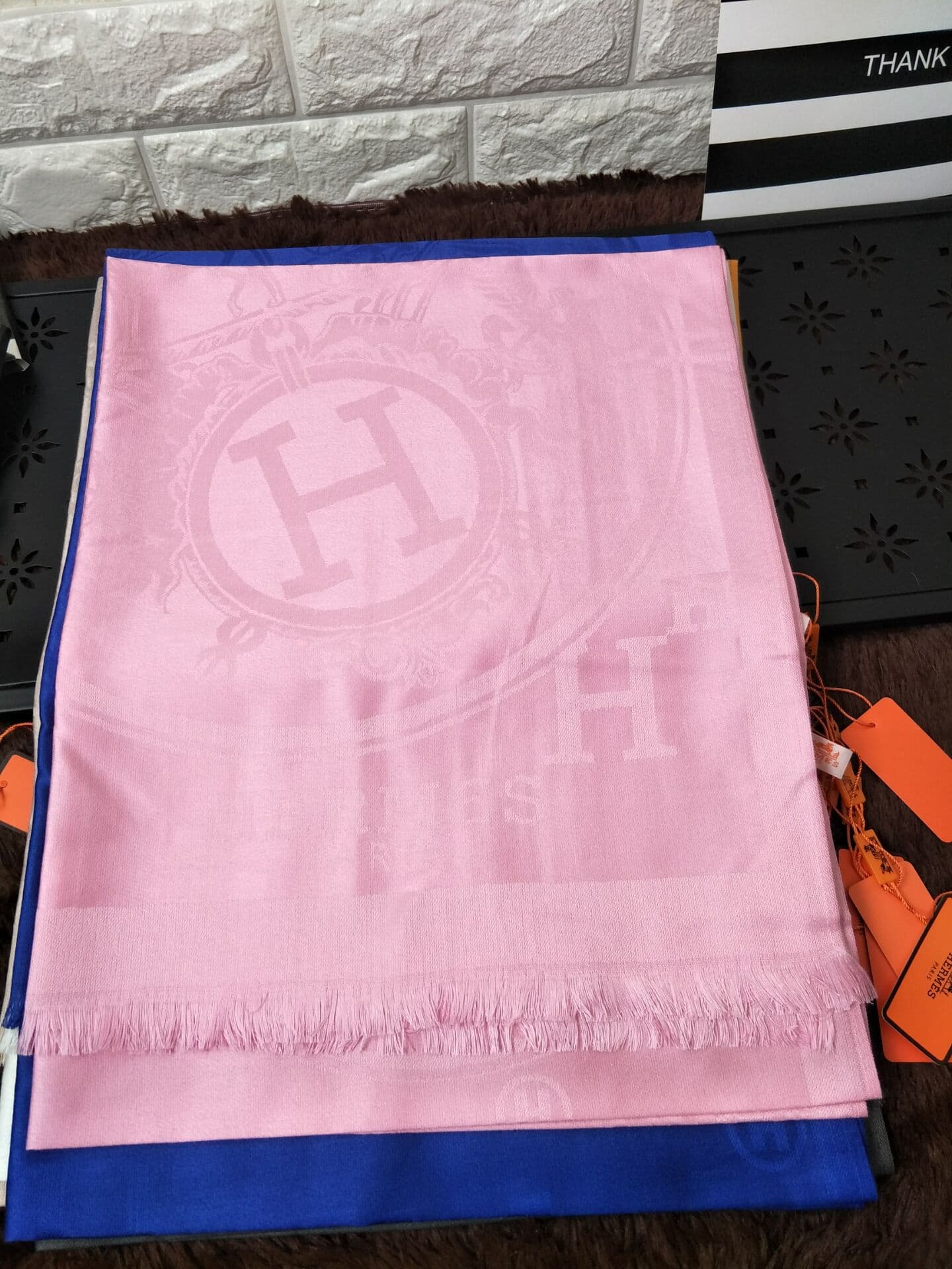 HERMES1 Hiver Men Écharpe En Cachemire Treillis Automne Et Hiver Épais Mode Chaud Sauvage Écharpe Châle