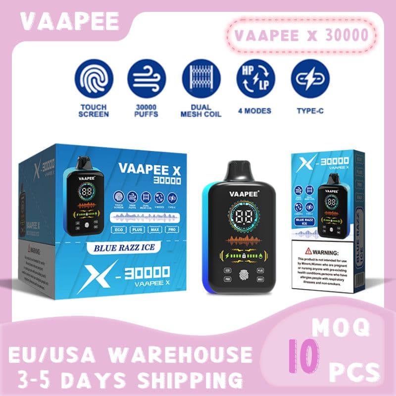 Pod jetable Vaapee X 30 000, 30 000 bouffées, saveurs de fruits, 2025