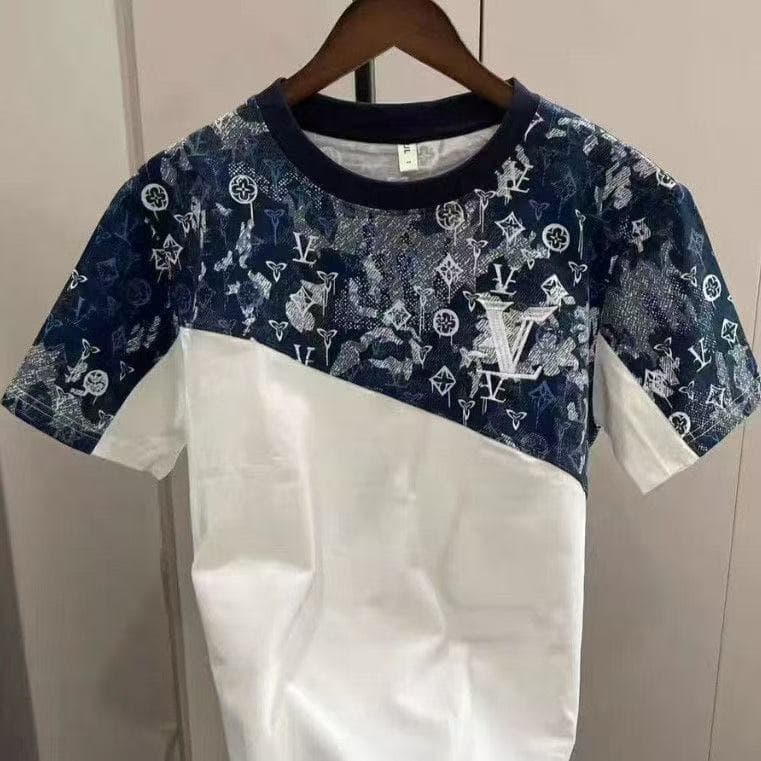 T-shirt tendance pour homme, manches courtes, col rond, imprimé, manches courtes, coupe ample, style décontracté, idéal pour les couples.