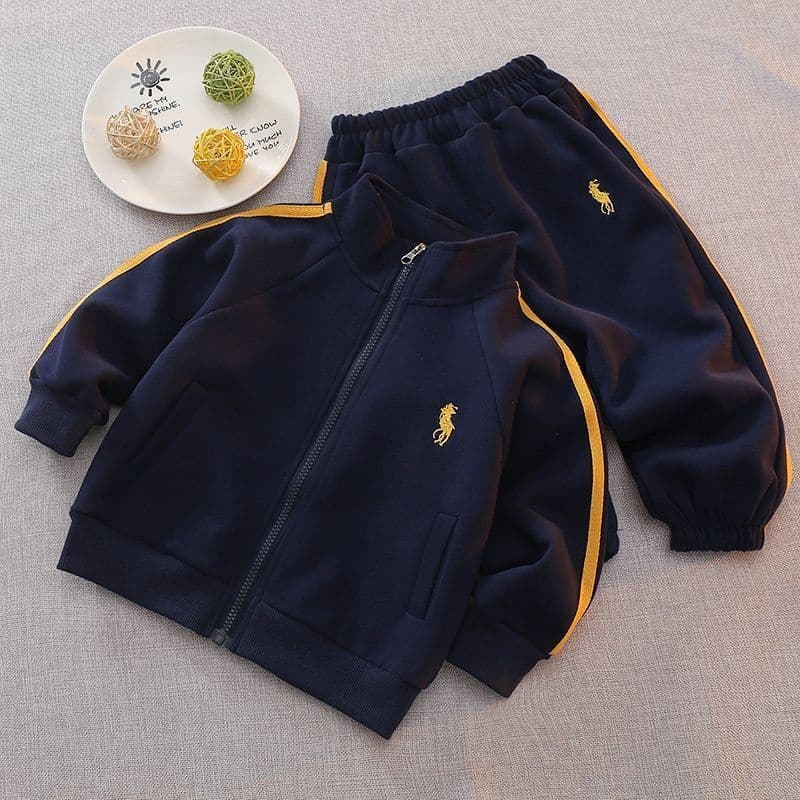 Ensemble automne 2025 pour enfants (garçons et filles) : ensemble sweat-shirt brodé, ensemble deux pièces sportif et élégant