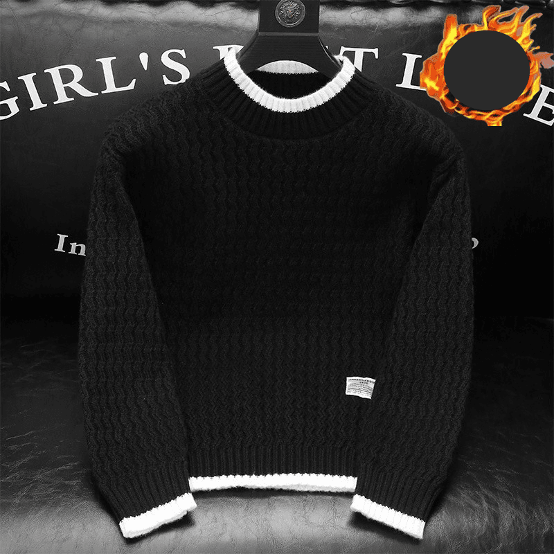 Pull à col roulé mi-long pour homme, vêtement d'automne et d'hiver, pull en tricot ample et polyvalent, tendance, pull paresseux, chemise chaude