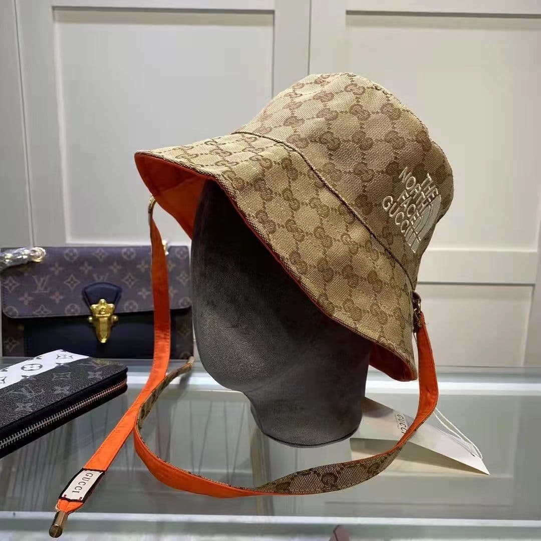 Casquette unisexe bicolore à double face, motif jacquard intégral, Thenorthfacegucci, broderie de lettres, style camisole.