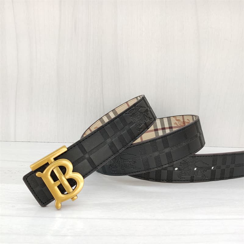 Ceinture classique pour hommes et femmes, avec boucle lisse en cuir de vache TB à double face en relief, ceinture décontractée et polyvalente