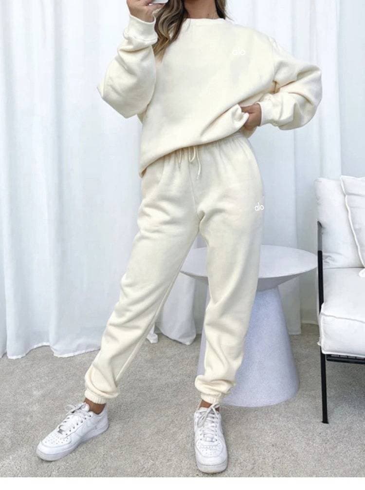 Ensemble deux pièces décontracté pour femme ALO, veste sweat-shirt à demi-zip confortable, idéal pour l'automne et l'hiver