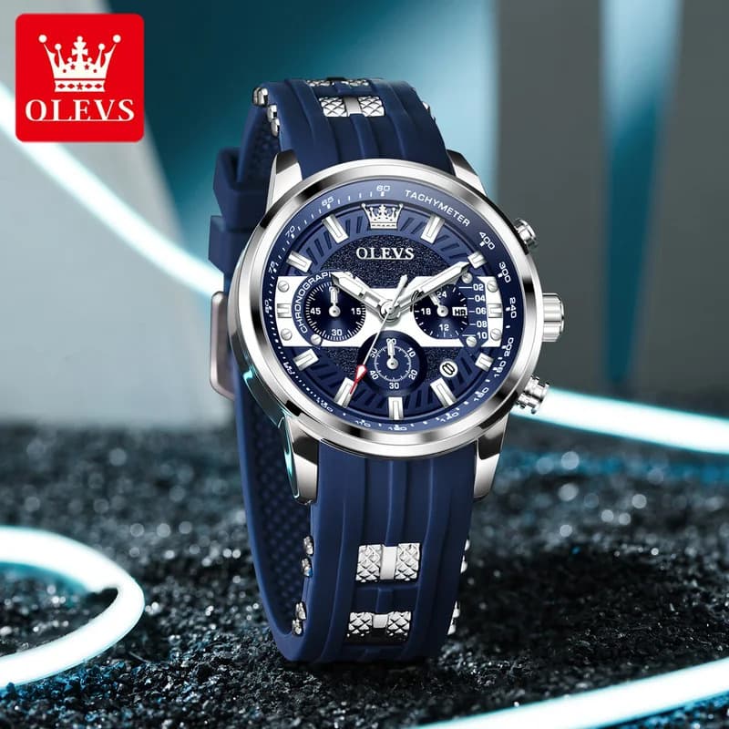Watch Men Fashion Date Quartz Man Watch Top 44mm Big Dial Waterproof Luminous Luxury Wristwatch