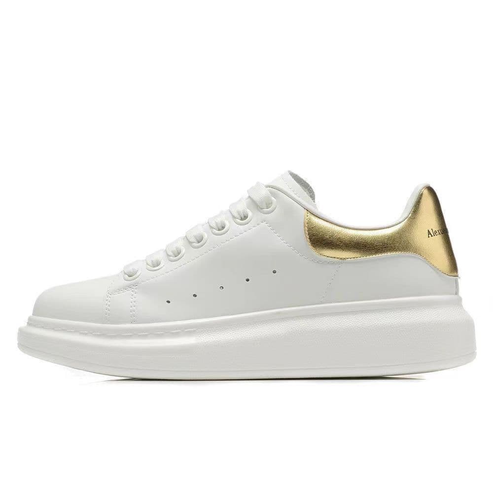 Alexander McQueen.Printemps et été nouvelle tendance de la mode chaussures blanches unisexes semelle épaisse chaussures de sport décontractées c