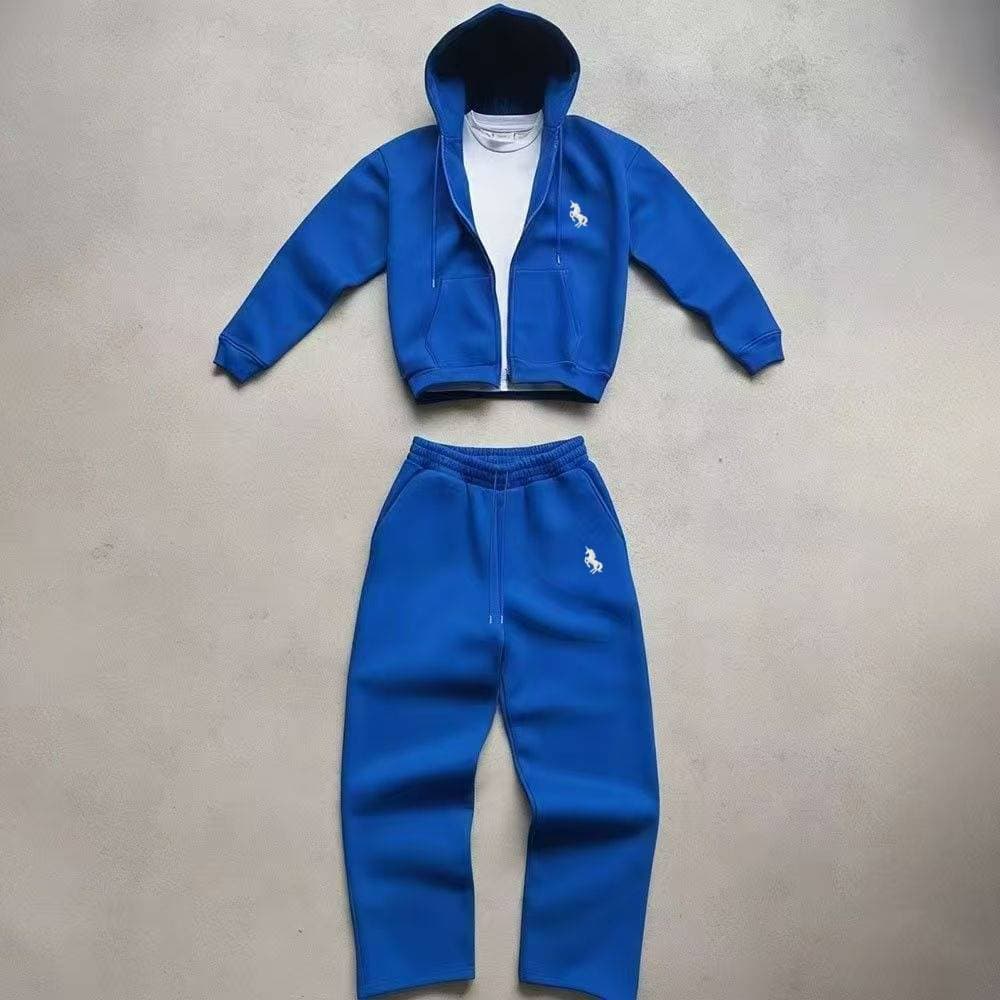 Ensemble deux pièces pour homme, style Y2K, pantalon large, sweat-shirt à capuche, coupe ample et tendance, brodé, idéal pour le printemps et l'a