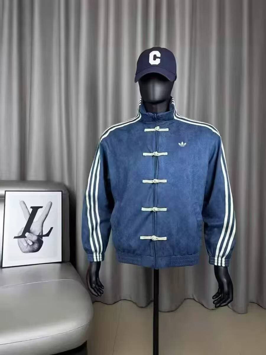 Veste de marque de mode chinoise rétro à trois barres, printemps-automne.