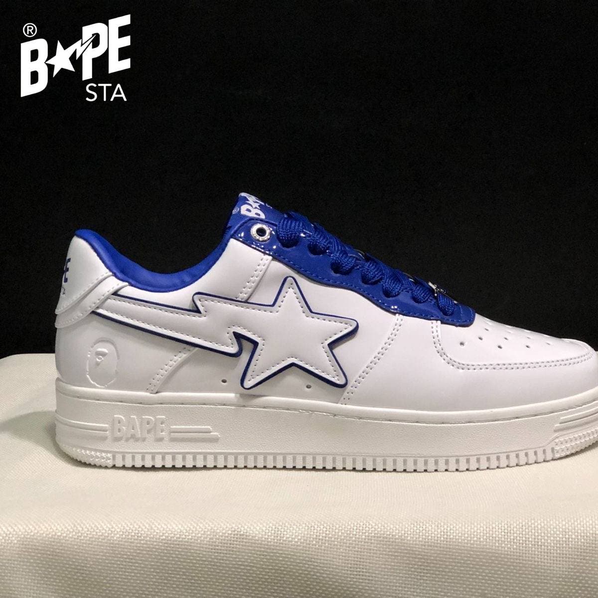 A BATHING-APE Classic Marvel-Lacquer Leather Splicing Fashion Board Shoes Air Force No.1 Board Shoes Unisex