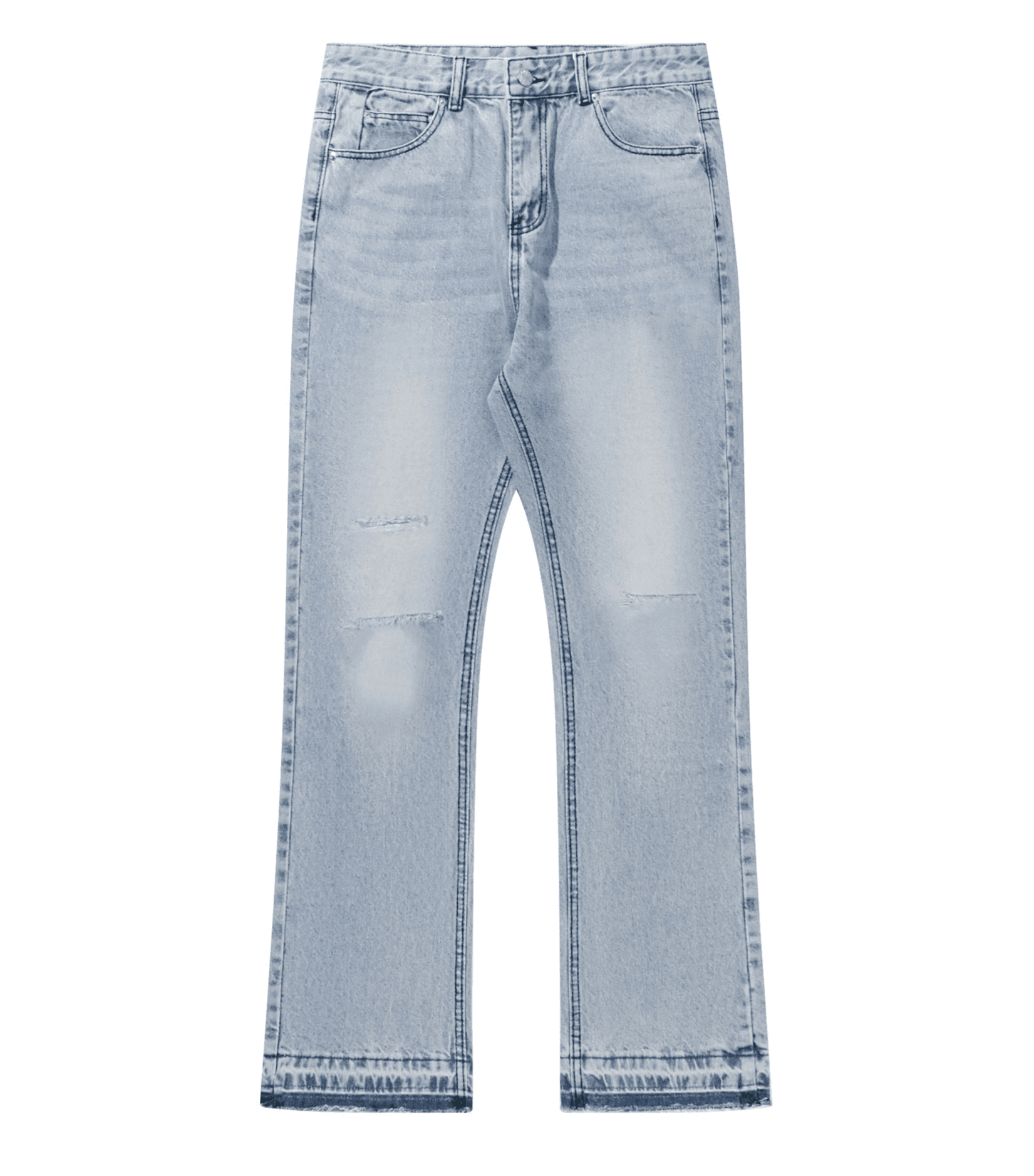 Men's Clothing Niche Trendy Brand Style Washed Old Loose Men's Hole Cleanfit Jeans