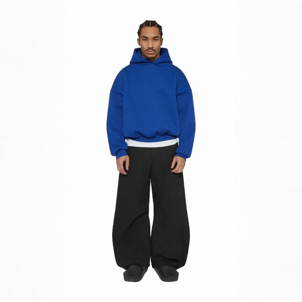 Men's Clothing Fashion Autumn And Winter Basic Loose Plus Velvet Sports Sweatshirt