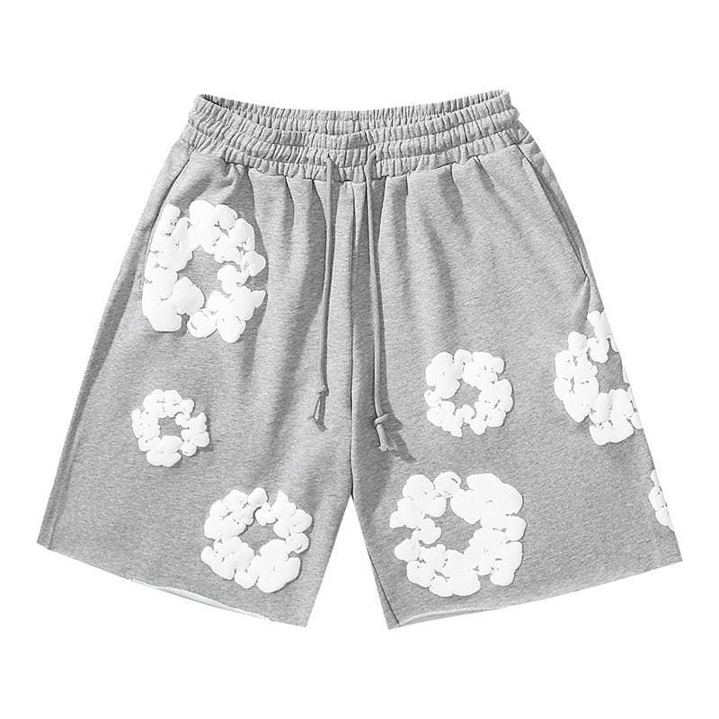 Shorts pour hommes, tendance été 2025, shorts décontractés en coton imprimé mousse