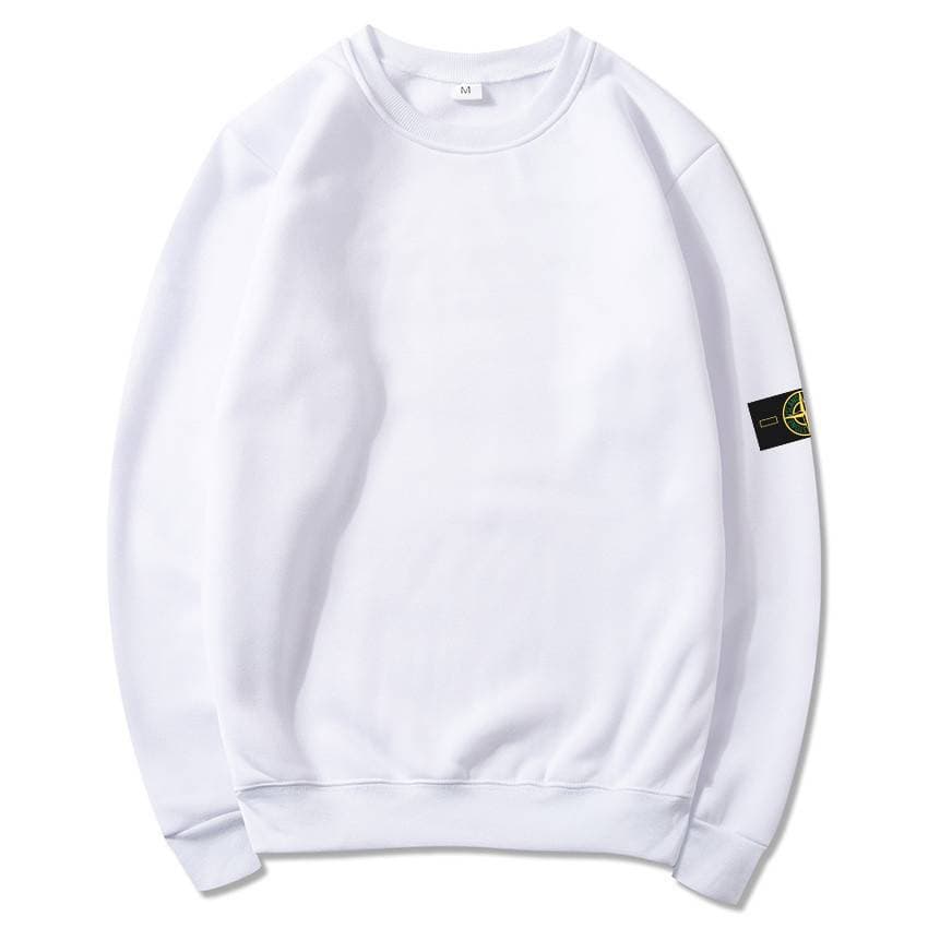 Vêtements de sport tendance pour hommes Vêtements de sport amples et décontractés pour hommes Couleur unie Col rond Manches longues