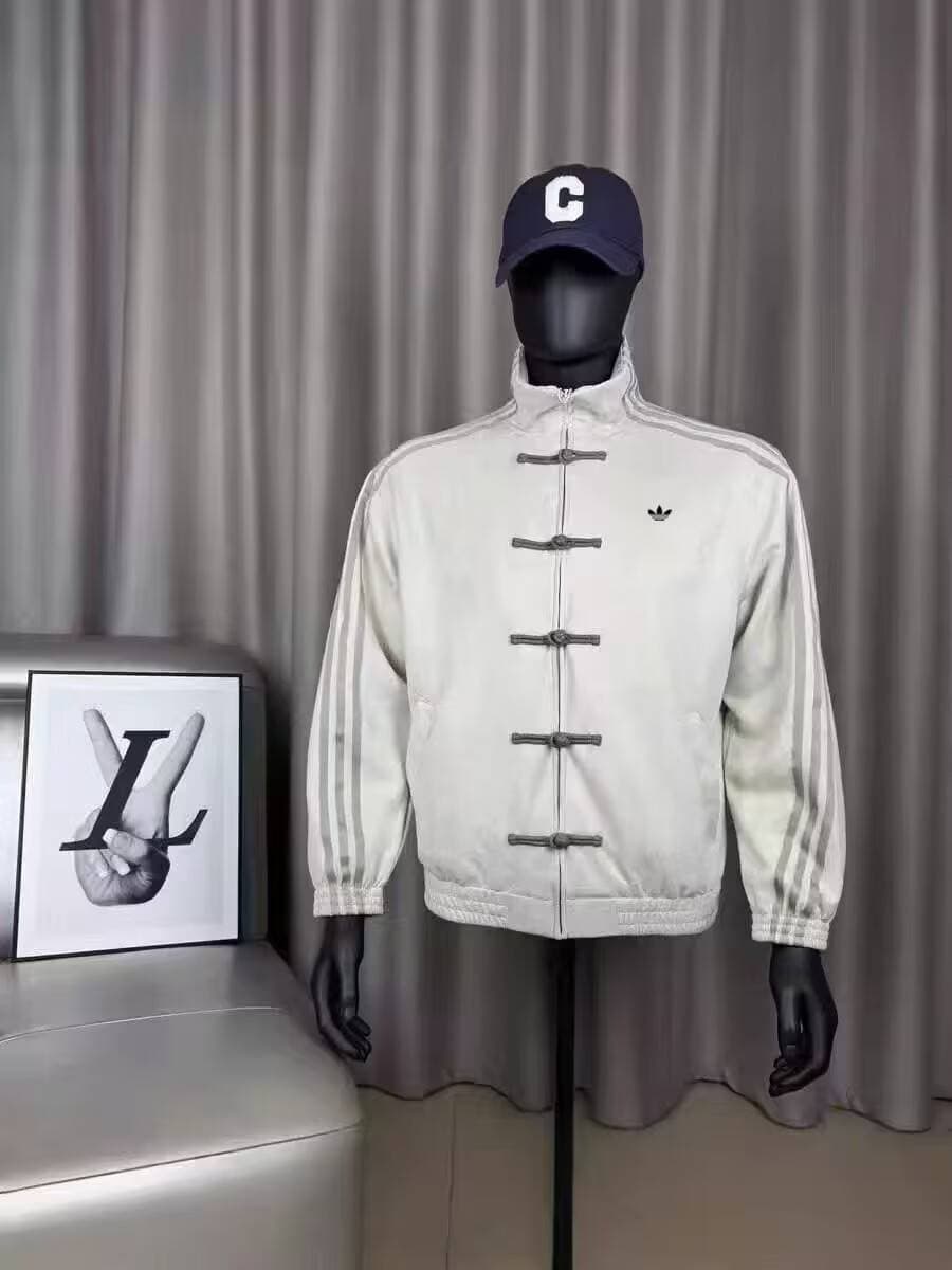 Veste de marque de mode chinoise rétro à trois barres, printemps-automne.