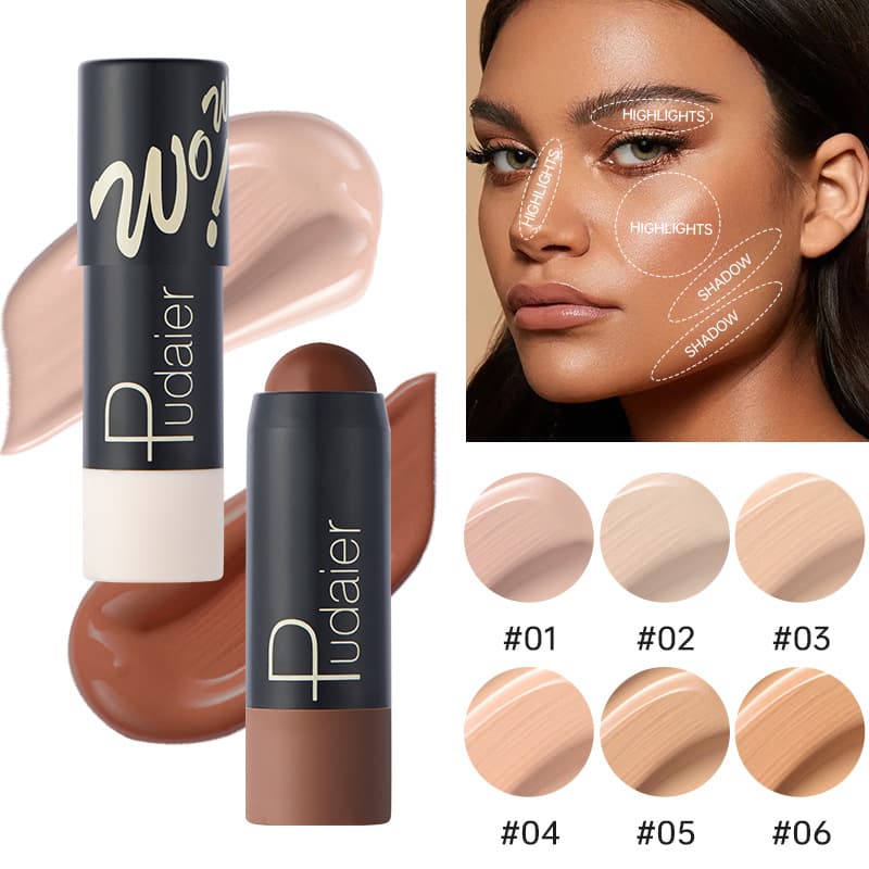 Pudaier Bestseller Matte Lightweight Breathable Foundation Stick Long-lasting Color True No-Smudge 12 Colors Available
