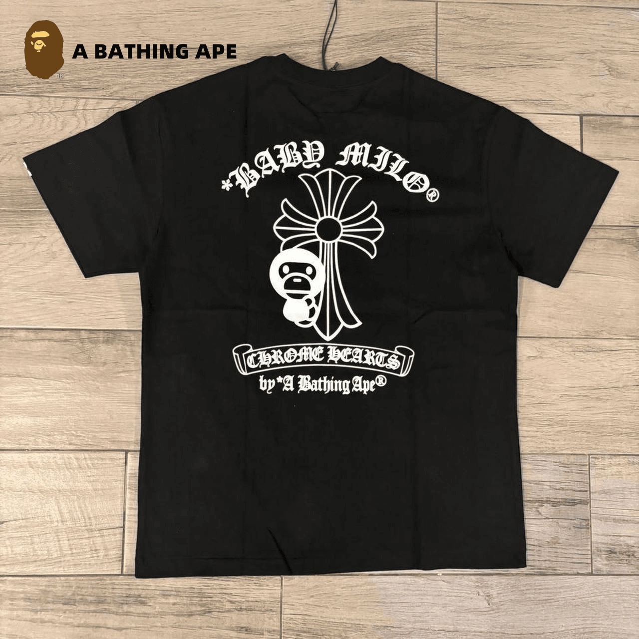 A BATHING APE BAPE-APE Creative Cross Letter Pattern Male Female High Quality Cotton T-Shirt-2