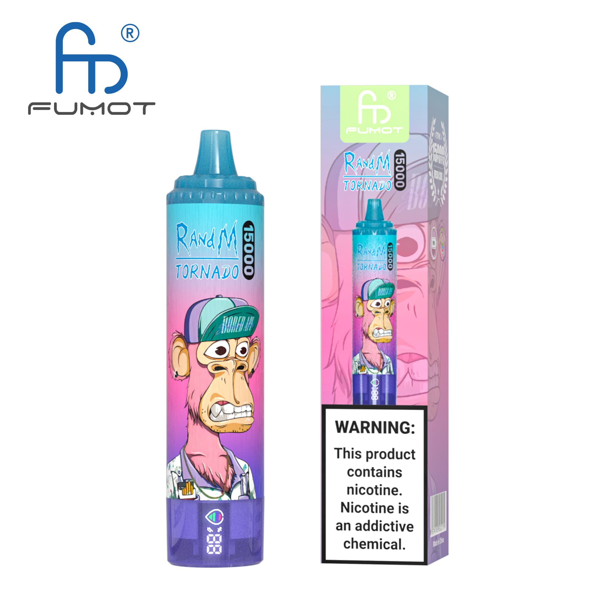 15PCS 15000 Puffs RANDM TORNADO Fraise Kiwi Saveur Fruitée Jetables Vape Cigarettes Électroniques Appareil Kit De Démarrage