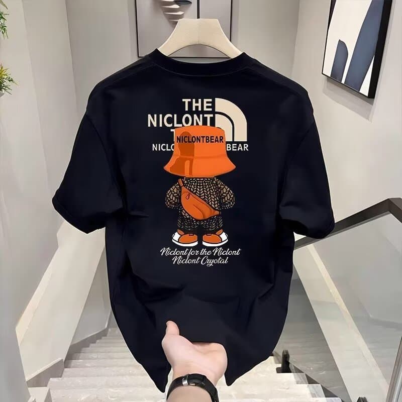 Men's Summer Short Sleeve T-Shirt Loose Fit Versatile Casual Undershirt Daily Sports Top
