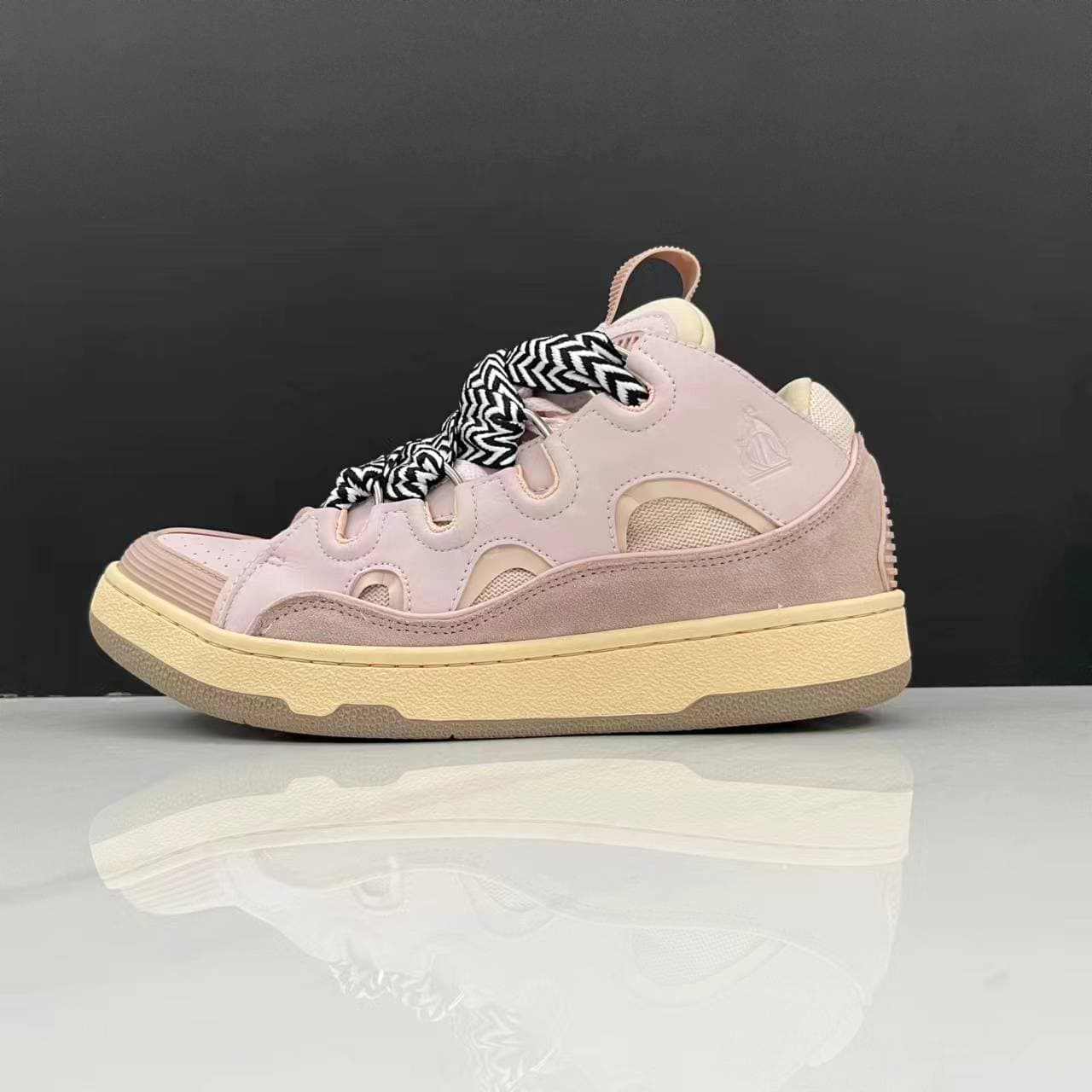 Chaussures plates respirantes unisexes à semelle épaisse en cuir véritable à lacets, chaussures décontractées de couleurs mélangées, chaussur