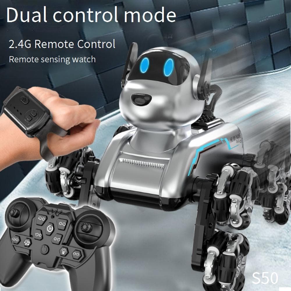 Smart Toys Mechanical Dog Eight Wheel Stunt Intelligent Remote Control Toy Children's Climbing Deformation Electric Artificial Intelligence Robot Dog