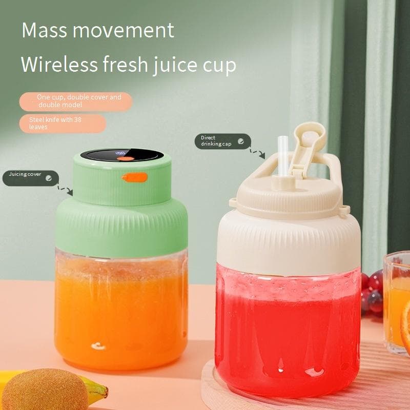 ​​JLL1002 Portable Blender Cup, 150W 18000 RPM Personal Smoothie Maker With Stainless Steel Blade, USB Rechargeable Mini Juicer For Home, Dorm, Travel