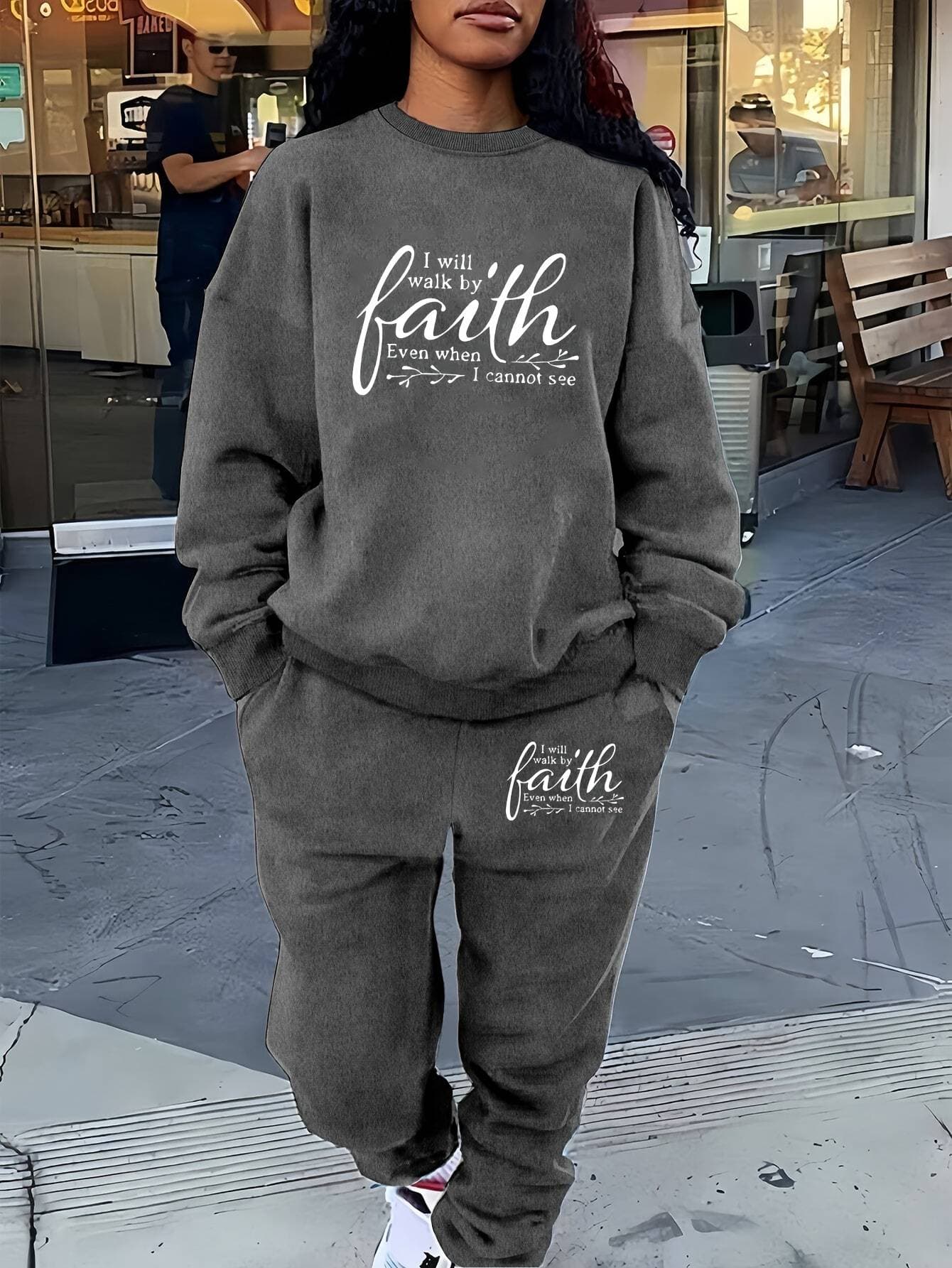 Solid Color Hoodie Set With Threaded Bottom For Men's And Women's Casual Sportswear, Sweatpants And Sweatpants Set