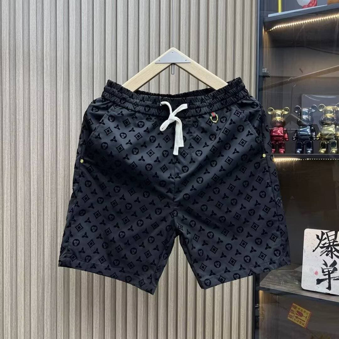 Men's Clothing Shorts Spot Embroidery SANI Drawstring Sports Sweatpants Couple Versatile Wide Leg Shorts