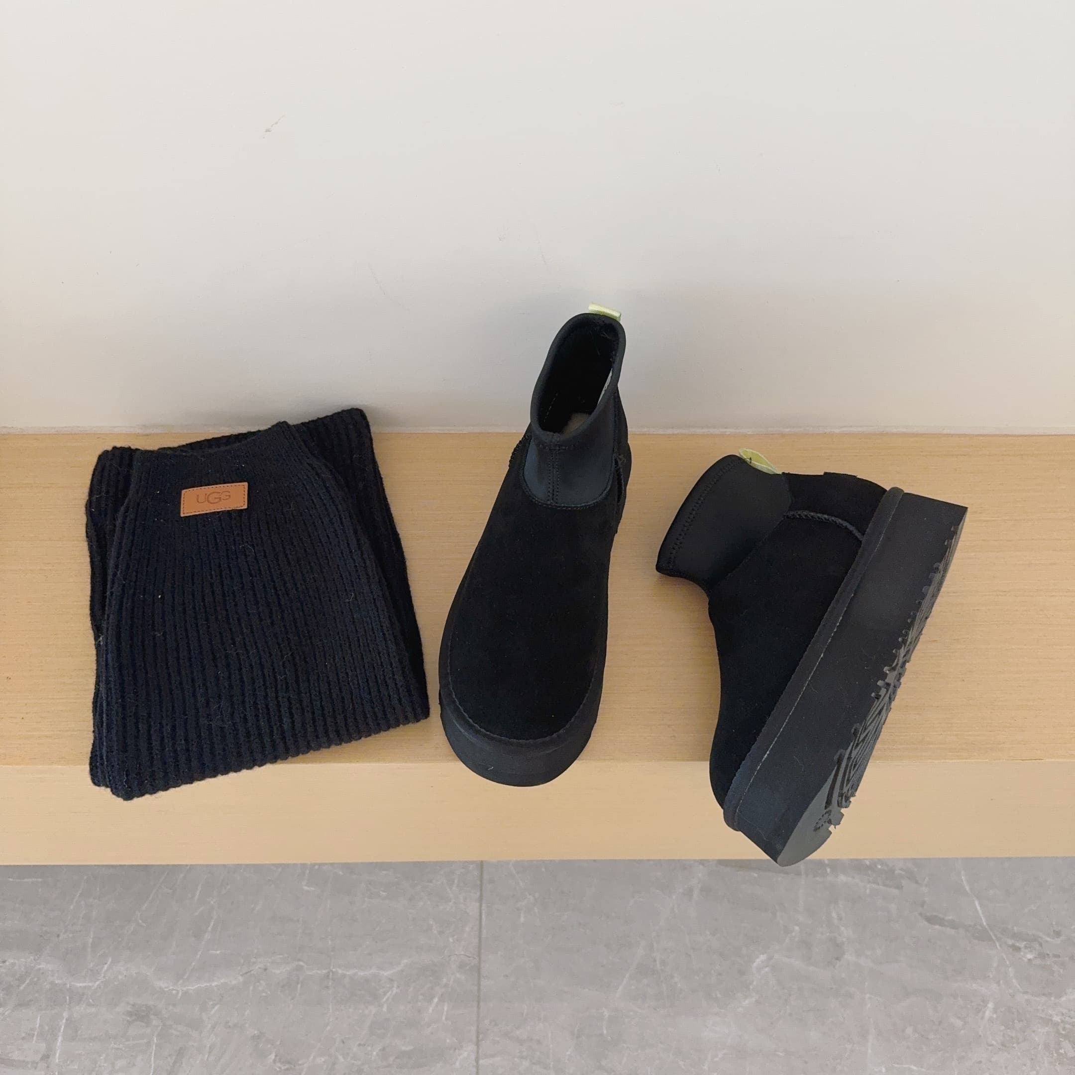 Nouveauté hiver 2026 UG : Bottes chaussettes tricotées polyvalentes et élégantes, au look décontracté, à l’allure de guêtres et à semelle