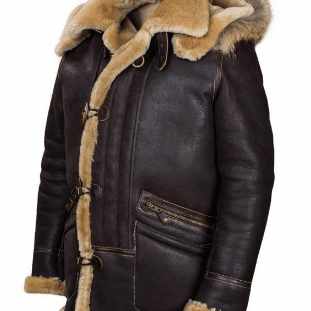 Men's Clothing zipper bag hooded fur jacket