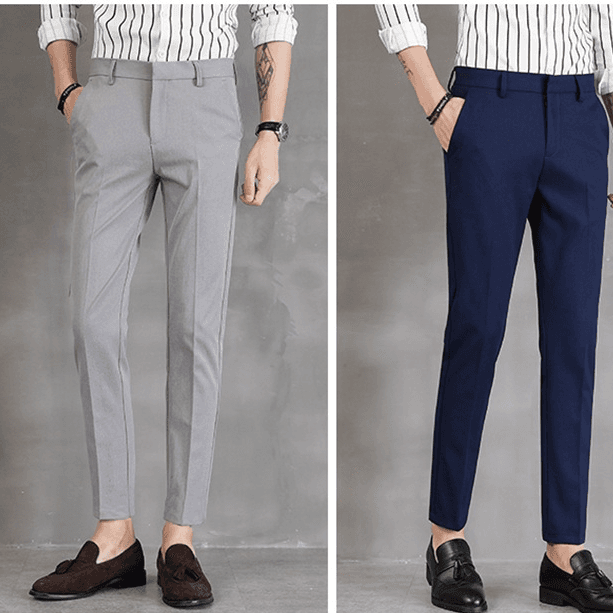 Men's Clothing Spring And Autumn Men's Casual Trousers Slim Stretch Casual Trousers Nine Point Trousers Men's Skinny Long Trousers