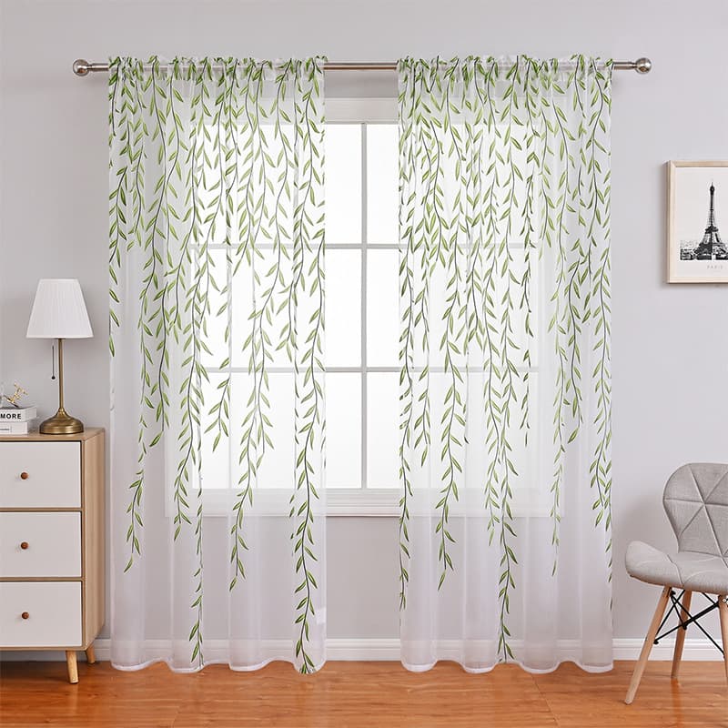 Curtains Sunproof Striped Window Drapes For Living Room Bedroom Sheer Curtain Panels With Thermal Insulation