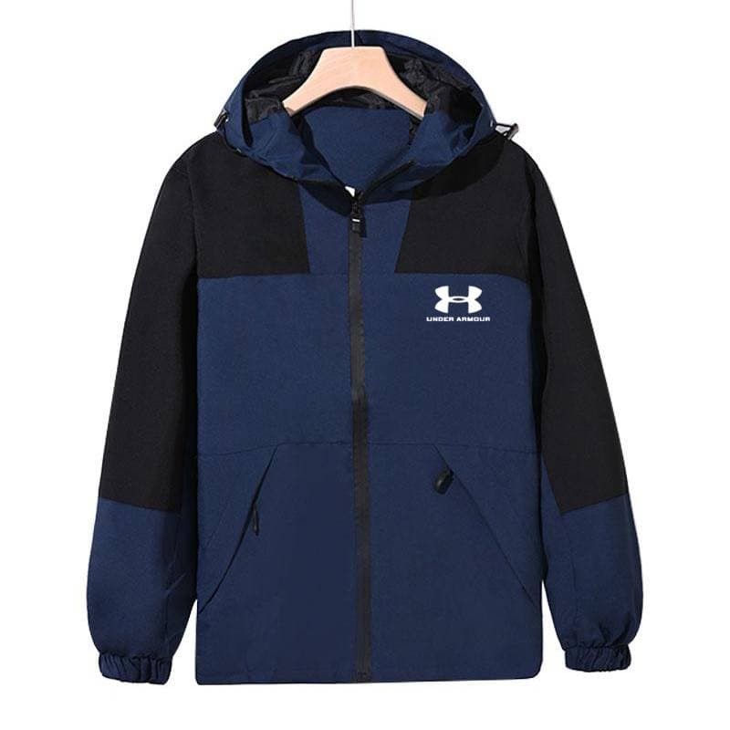 Veste de sport coupe-vent à col montant pour l'extérieur, imperméable, avec fermeture éclair, pour randonnée et alpinisme